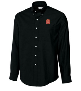 NC State Wolfpack B&T LS Epic Easy Care Royal Oxford Shirt - Black